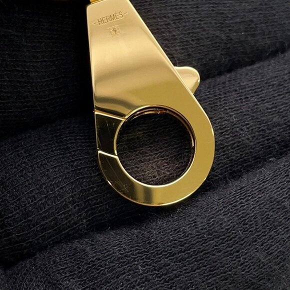 HERMES Bandouliere Size 2"/33.5" Swift Leather/Canvas Blue Indigo/Blue Saphir - Picture 9 of 11